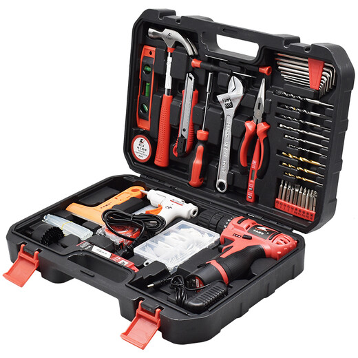 Kraftwell 122 часа литийная батарея Drill Daily Daily Homemest Tool Box Set Distrly Tool Set P3028A 126 штук