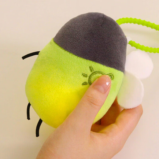 Hangfook joint creative glowing firefly plush pendant toy keychain couple cartoon small bee lamp universal doll type