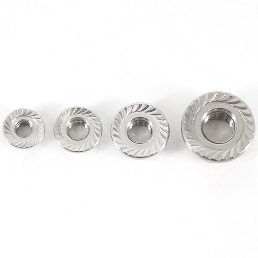 
Hethdigg JG-672 304 stainless steel flange nut Flange surface nut Anti-slip toothed screw cap DIN6923 M8 (150 pieces)