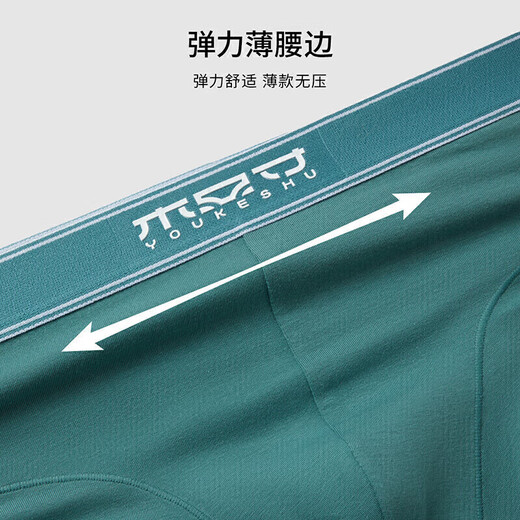 Sous-vêtements pour hommes Youkeshu pour les hommes de coton pur antibactérien pour hommes pantalon de grande taille élastique de grande taille pour le short boxeur à quatre coins pour hommes
