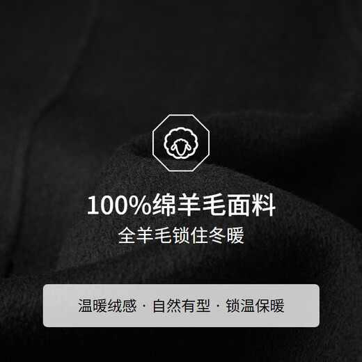 EMZ Ordos [Double-sided woolen series] Pure wool coat men's suit collar mid-length woolen jacket