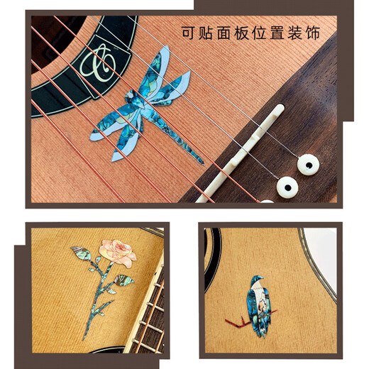 Clcey Folk Guitar Ukulele Электрогитара Наушники коробки наклейки на стикеры персонализированные украшения интернет -знаменитость гитарные панели наклейки с черепом стойки