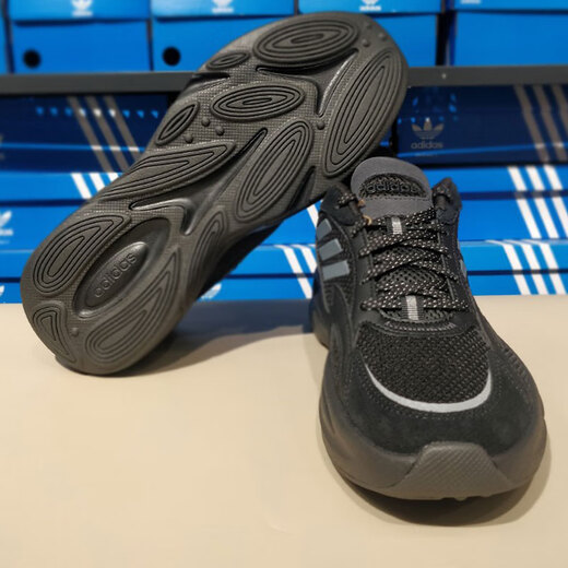 Adidas running shoes men's shoes women's shoes summer new outdoor fitness training sports shoes lightweight cushioning breathable casual shoes JI1585 black 36