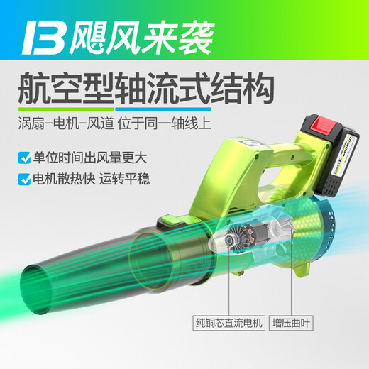 
Deyun blower lithium battery high-power industrial-grade storm gun dust collector soot blower charging hair dryer electric farm tool DY-Storm blow 3888TV2 electric 1 charge-Liefeng model