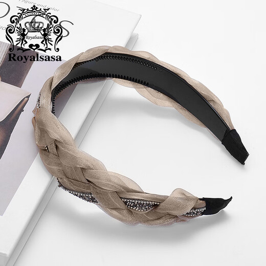 Royal sasa royal salsa hair accessories high skull mesh headband polka dot twist braid headband girl French temperament headwear