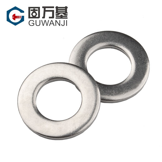 Guwanji 304 stainless steel metal gasket round flat washer ultra-thin flat washer retaining ring enlarged washer meson washer national standard M4x10x1.5 50 pieces