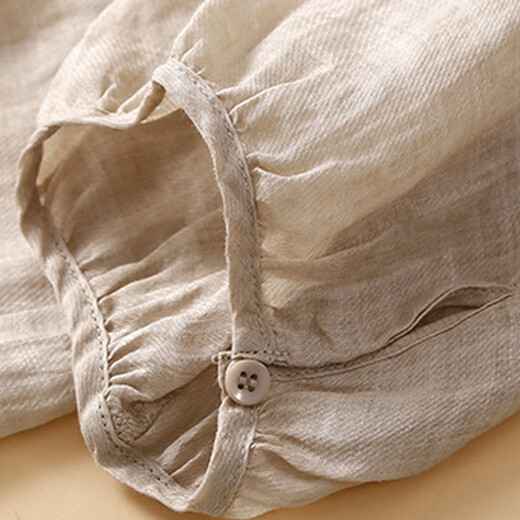Zimu Cotton Leinen 2023 Sommerkleidung für Frauen, literarische, vielseitige, lose, retro und modische Oberseite, kurzärmeliges Hemd, 6296 Brick Red M (Empfohlen 95-115 Jin [Jin ist 0,5 kg]))