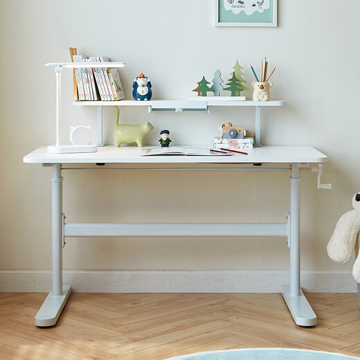 Table de estudio para niños de Lin's Home Table de escritorio levantable escritorio de escritorio de escritorio LS690V1 Tabla 1.2m + estantería + W6-A Silla