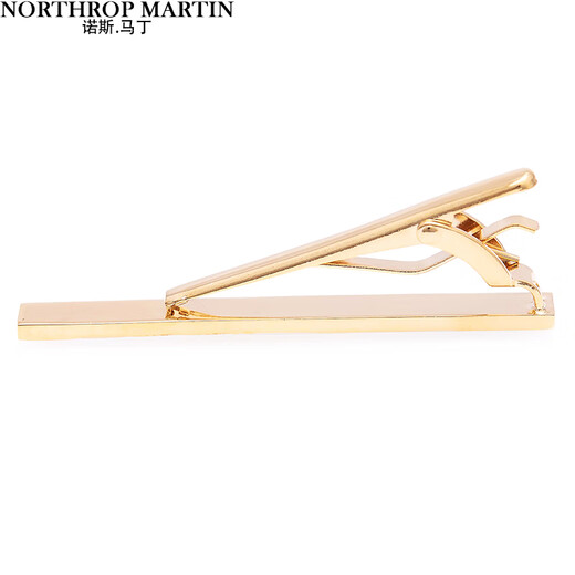 North Martin high-end brand tie clip men's formal business simple groom wedding shirt clip gold gift