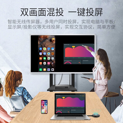 Guanyee Guanyi Wireless Screen Projecteur HDMI Transmetteur Mobile Phone ordinateur Tablet Enterprise Conference USB UN-CLIC ONCLIC CLIC Projecteur TV à grand écran G701S [Édition Extreme]