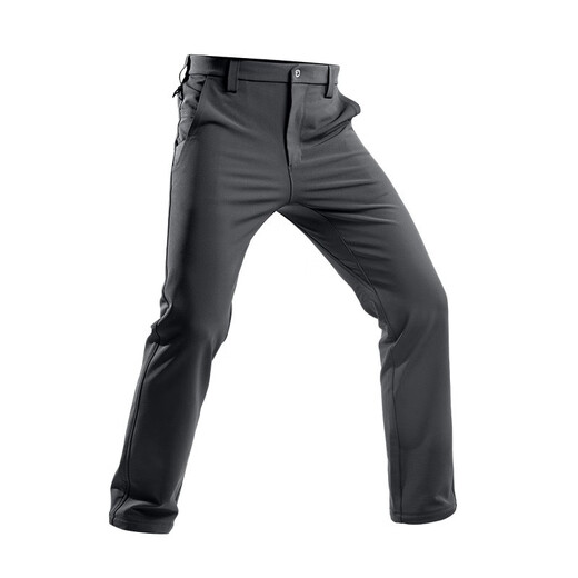 Longya Zhang Yi's same style, quick restock, cold front tactical soft shell trousers, autumn and winter men's commuting stretch outdoor, extreme night black (straight version) 33 175/90B, height 175, weight 161-180