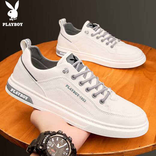 Playboy (Playboy) Herrenschuhe Herren 2025 Sommer lässige Schuhe Herren trendige Brettschuhe Herrenmodegeschäft weiße Schuhe Beige 41