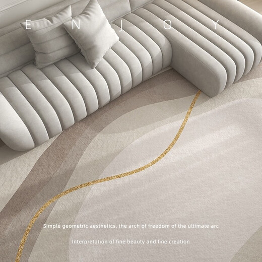 
Wenshiou carpet living room special-shaped sofa coffee table blanket new style internet celebrity irregular household carpet dirty-resistant bedroom modern 4877 120cm*200cm [crystal velvet]