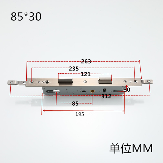
Shantoulin Village Hand locking broken bridge aluminum swing door lock body aluminum alloy multi-point door lock 8530-34-40-45 lock body 92*3034 White 9230 Total length 320 35-45MM Universal type without key