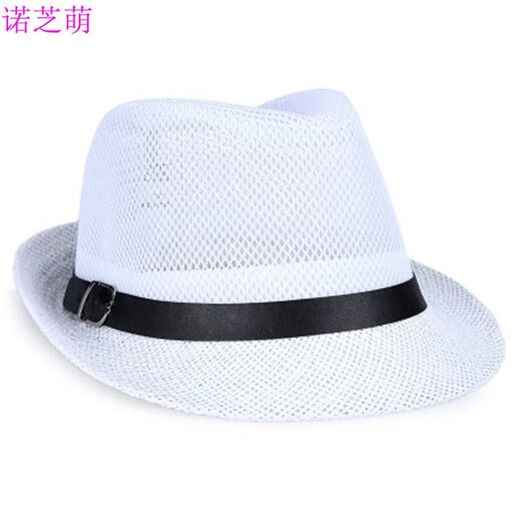 诺芝萌 中老年礼帽夏季网帽太阳帽遮阳帽透气网眼短檐凉帽男士礼帽NE516 咖啡色 均码 头围58cm