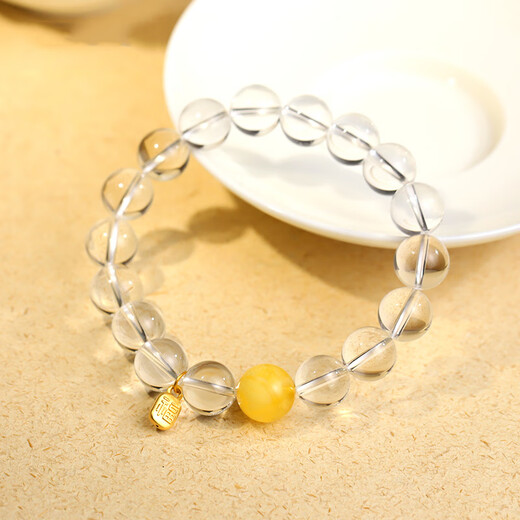 Baoxinfanrui BOSFRU natural pure body white crystal bracelet gold blessing brand 999 pure gold bracelet for girls toy jewelry light luxury gift about 10mm