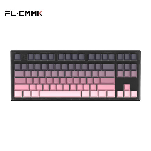 腹灵MK870Pro 87键黑曜石黑莓侧刻机械键盘三模黑曜石蓝牙有线无线蓝牙客制化电脑游戏办公 三模黑曜石-黑莓 静音灰雪轴
