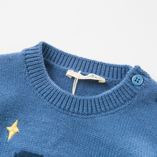 DAVID BELLA Ropa para niños Boys Winter Boys Rocket Jacquard Sweater Baby Sweater Base de cuello redondo Camisa Top DBW11730 73 cm (18 m (altura recomendada 66-73 cm))