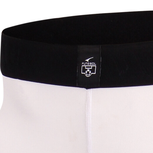 UCAN Rick's new men's tights, breathable elastic support base football tackle sports pants, game training, running, mid-waist short, white L