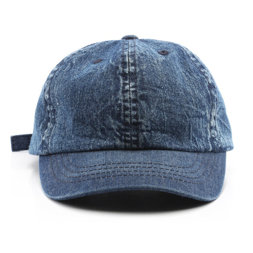 BAISITENG hat men and women fashionable short brim solid color denim bare plate baseball cap outdoor sports travel sun protection peaked cap black