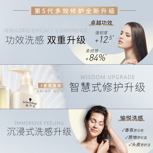 
Schwarzkopf Schwarzkopf Multi-effect repair, rich and tough health ginger cashmere fat nourishing gold pure essential oil moisturizing 400ml Multi-effect repair shampoo 400ml 1 bottle