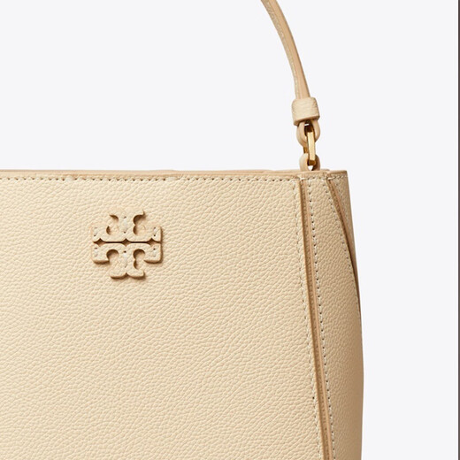 
TORY BURCH tb women's bag 24 new MCGRAW lychee pattern cowhide bucket bag women's handheld crossbody bag cheese white 158500 724 length 18cm width 12.5cm height 19cm