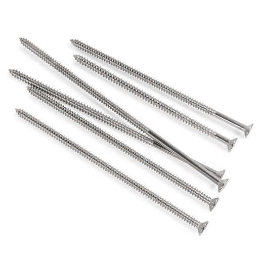 Yangxin 304 stainless steel extra long countersunk head self-tapping screws extended flat head cross wood screws M3M4M5-M8*200 M4*100 (10 pieces) switch box available