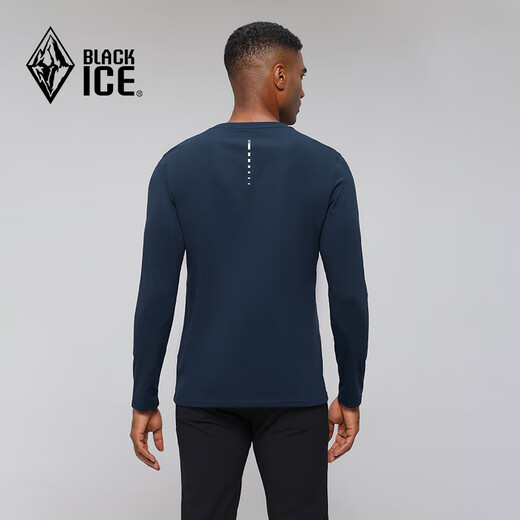 
Black ice outdoor autumn and winter men's sun protection moisture absorption and quick-drying antibacterial round neck long-sleeved T-shirt FDE3501 Black L