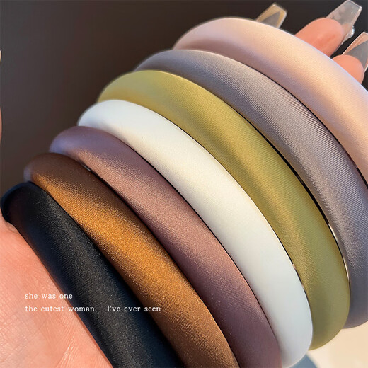 Morning Star French Hair Hoop Women's 2025 New High Skull Pressure Hair Headband Internet Celebrity High-end Hairpin Face Wash Hair Bundle Headwear Spring Light Coffee