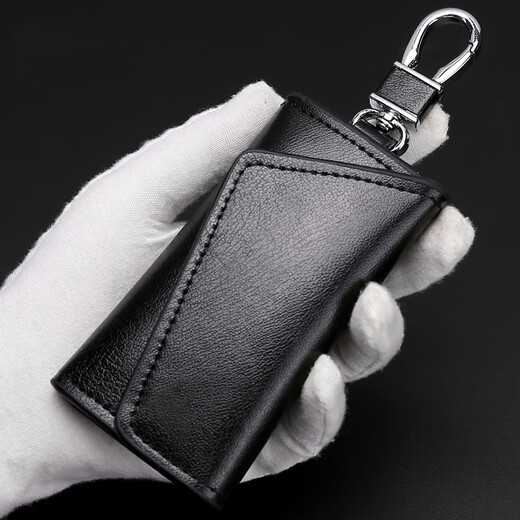 MONBERS-Schlüsselbeutel, Herren-echtes Leder mit großer Kapazität mit Multifunktion mit Taille-Hung-Leder-Schlüsselbeutel von Frauen, einfache praktische Autoschlüsselbeutel von Frauen, Kartenbeutel, Schnalle, Kaffeefarbe