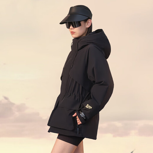 Govan Windshell 4.0 five-point luxury outdoor goose down jacket Yang Mi's same style women's short down jacket black S