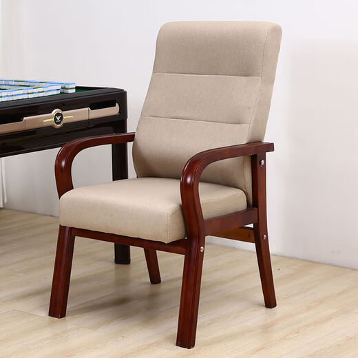 Wuhui leather chair, leather armrest, mahjong chair, cowhide computer chair, genuine leather office chair, study room, home chess and card room, conference room seat, thick cushion, high backrest, black PU leather