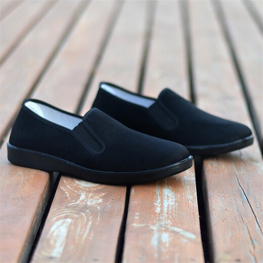 Peking Yehong neuer Stil alter Peking-Stoffschuhe Männer lässige Schuhe Fahren Gesundheit atmungsaktiv weicher Sohle Anti-Rutsch- und Verschleiß-resistenter Arbeitschuhe Standard Größe 42
