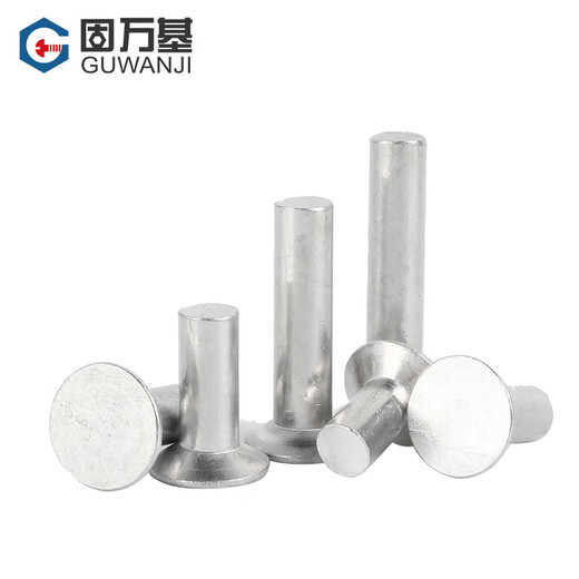 固万基 沉头铆钉GB 869 不锈钢304沉头实心铆钉铝平帽敲击式平锥头铜卯钉紧固件大全 M4x6[200个]铝