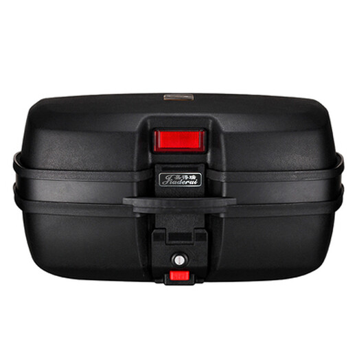 Garderi Motorcycle Trunk Trunk Schnellverkaufspedal Elektrische Batteriefahrzeug-Werkzeugkasten Universal Extra-Large Storage Back Box 698 Black 45L mit Gepäckablage