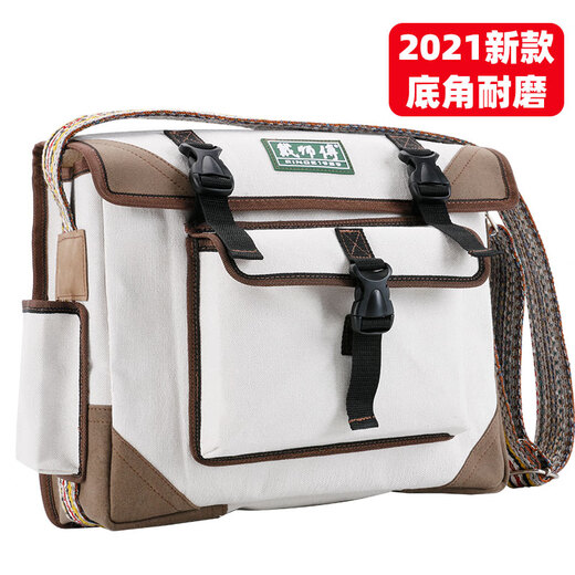 Master Dai electrician's special canvas bag multifunctional repair and installation electrician bag hardware tools wear-resistant thickened single shoulder crossbody bag multifunctional large white length 45 width 14 height 30