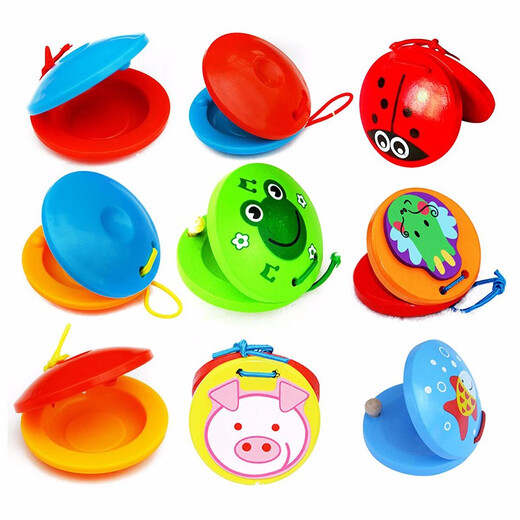 
Kindergarten plastic wooden speaker board Orff music teaching aids children's percussion instrument round dance board small quick board wooden color speaker board 2 speaker board