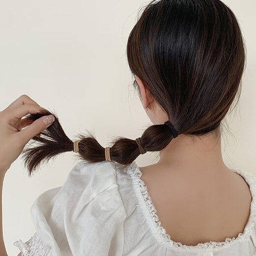 Xiang Wan hair rope 50 pieces of high-elastic hair rope rubber bands, simple hair-tying rubber bands, durable and not harmful to the hair rope birthday gift