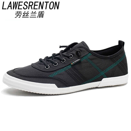 LAWESRENTON brand canvas shoes men's 2025 summer new flat-soled lightweight men's odor-proof casual shoes trendy old Beijing cloth white 44