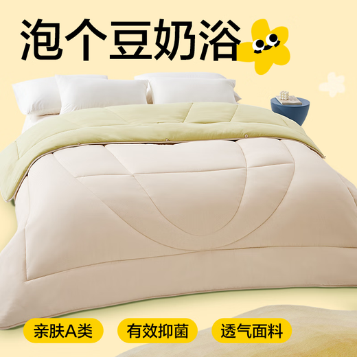 NetEase Yanxuan soy fiber quilt with core thickened quilt in winter double quilt student dormitory keep warm green 220*240