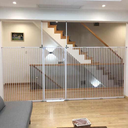 Cat fence, indoor anti-jump, anti-jailbreak, indoor anti-cat fence, cat cage, anti-jump, heightening isolation, installation width 154 to 159cm, 1.8m high middle part, unlocking, springing back and closing the door regularly