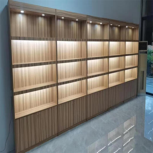 Shuangyou supermarket liquor cabinet counter white and red wine display display cabinet custom gift tea cabinet specialty commercial shelf paint-free board 100*30*200