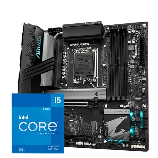 技嘉（GIGABYTE）主板CPU套装主板 电竞雕WIFI B760M AORUS PRO AX+i5-12600KF处理器