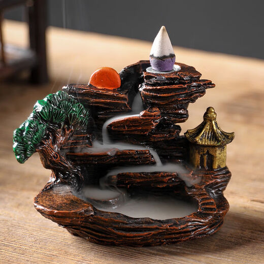 Mewai (incense burner) reverse flow incense tower incense creative ornaments aromatherapy household reverse flow incense grains toilet deodorizing incense 55 grains + landscape mixed fragrance