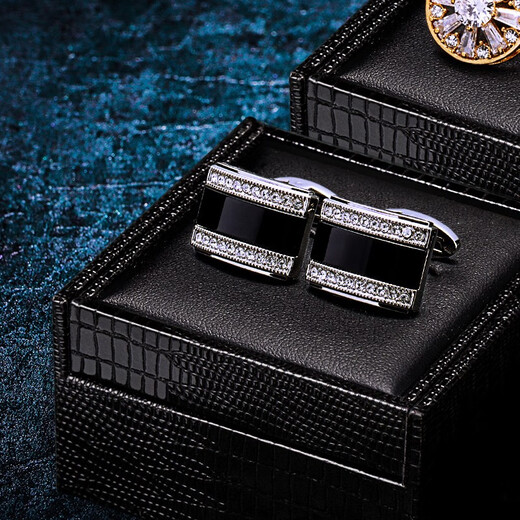KFLK men's cufflinks high-end luxury cuff shirt sleeve nails business shirt buttons custom gift box hardcover black