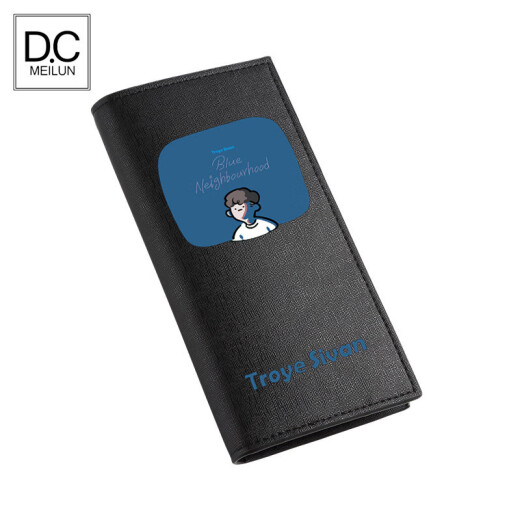 Dr. Meilun's wallet, male student Troye Xiwen's peripheral fashion brand co-branded youth card bag, Japanese and Korean wallet, Troy short style