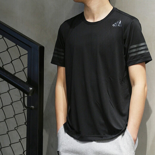 
Adidas Adidas men's summer sportswear breathable round neck T-shirt woven quick-drying short-sleeved CZ8725 Z CW3927 S