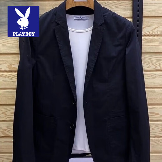 Playboy Thin 2024 New Casual Versatile Trendy Brand Suit Jacket Men's Slim Small Suit Fashion Style Suit Jacket Trend 4105# Khaki XL 130-150Jin [Jin equals 0.5 kg]