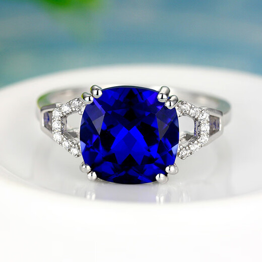 Fei Goose sapphire ring 925 silver plated 18K gold inlaid with colored gemstones colorful tanzanite jewelry ring women's accessories picture color No. 8