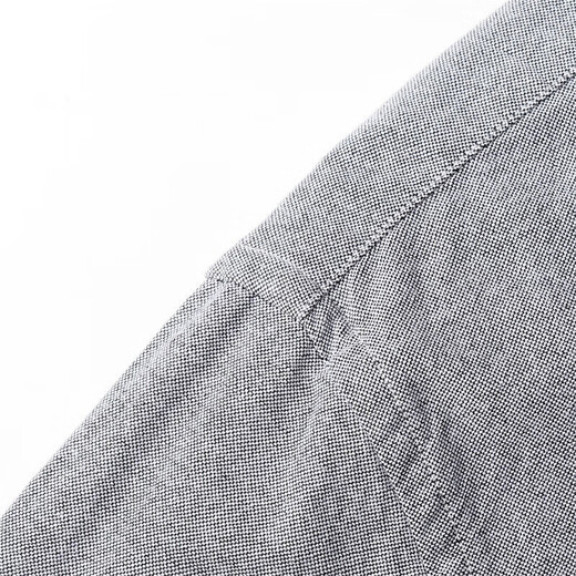 Dances with Wolves 100% cotton light business casual men's long-sleeved shirt light formal 015 dark gray 180